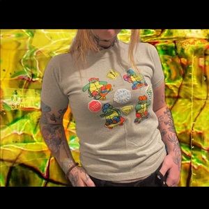 Vintage 90s skate turtle puffy babydoll tee